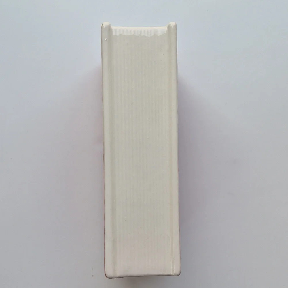 LV Themed Pink Ceramic Book Vase - Chic Home Deco